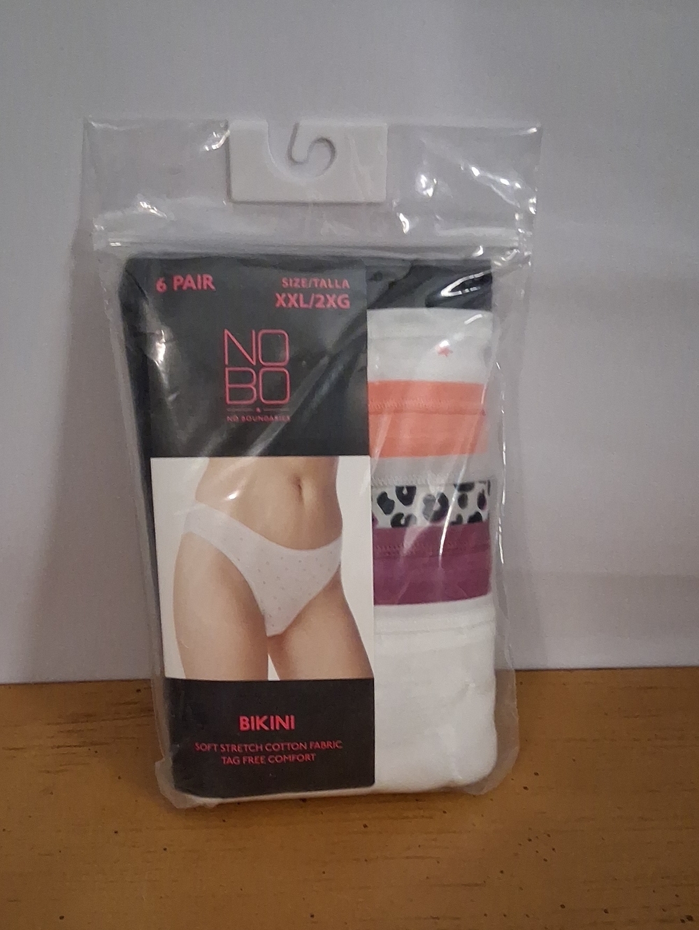 NOBO Women’s Bikini Brief Pack - White, Orange, Purple, Black